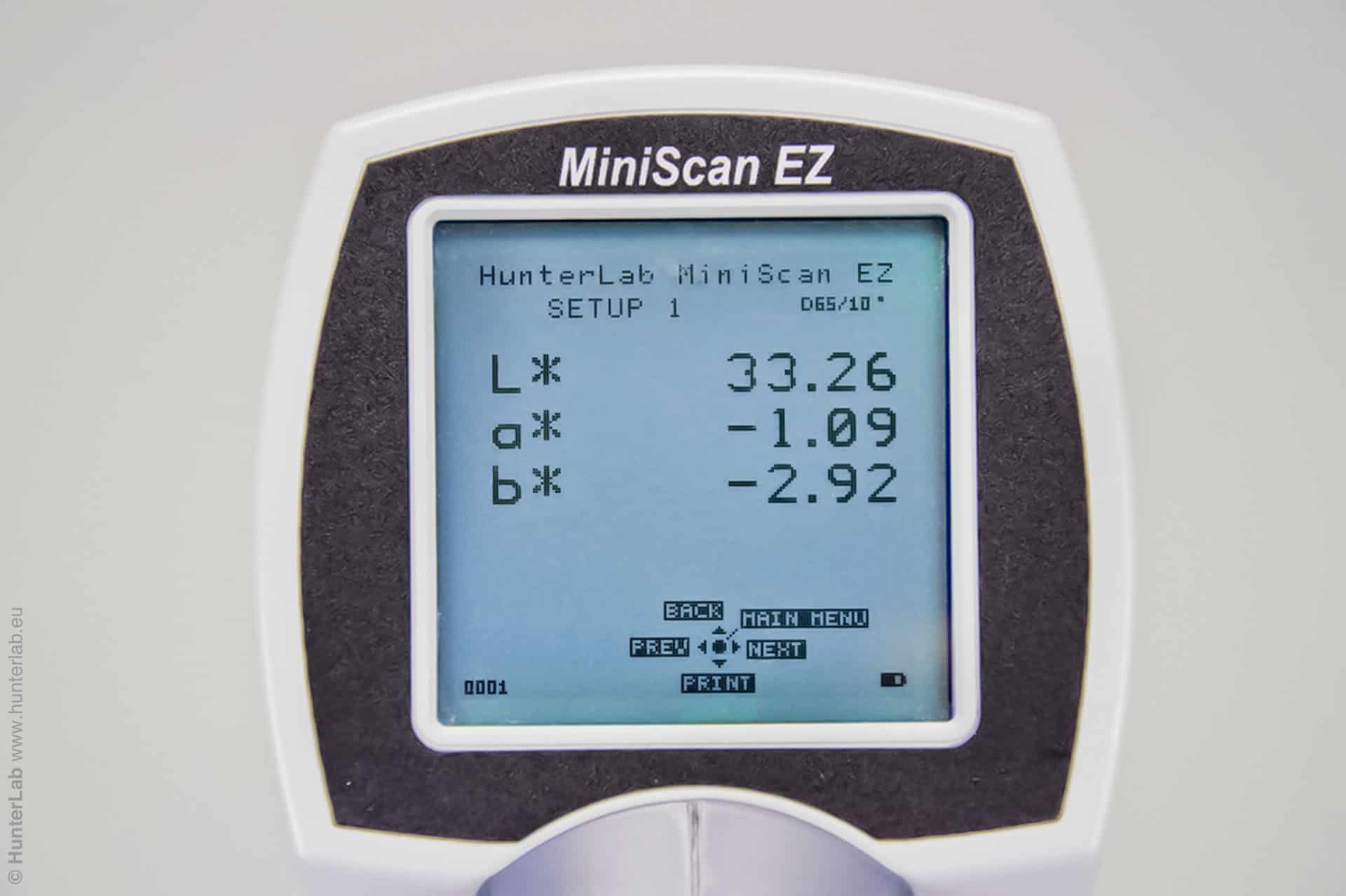 Kolorimetrit ja värimittalaitteet 37 MiniScanEZHunterLabDataDisplay w